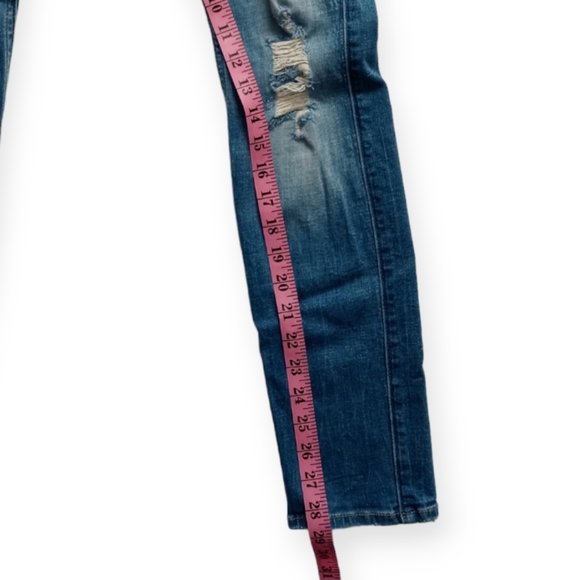 HOLLISTER MEN'S RIPPED LIGHT WASH BLUE  STRETCH SKINNY JEANS.SIZE W32 /L30 - Picture 9 of 15